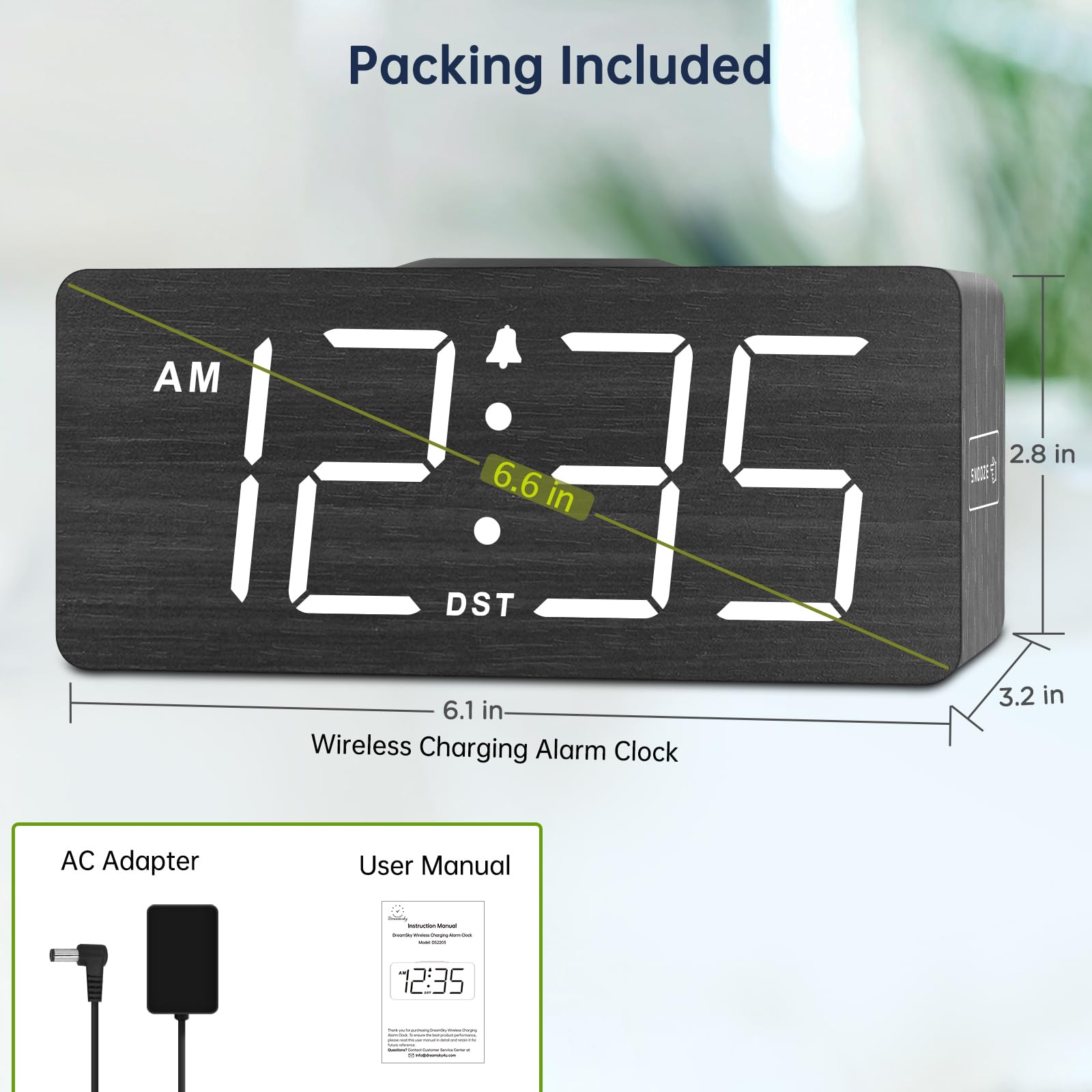 DreamSky wooden clock with modern, gift-ready design