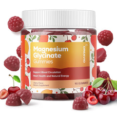DREAVIO Magnesium Glycinate Gummies front label in cherry flavor for daily calm
