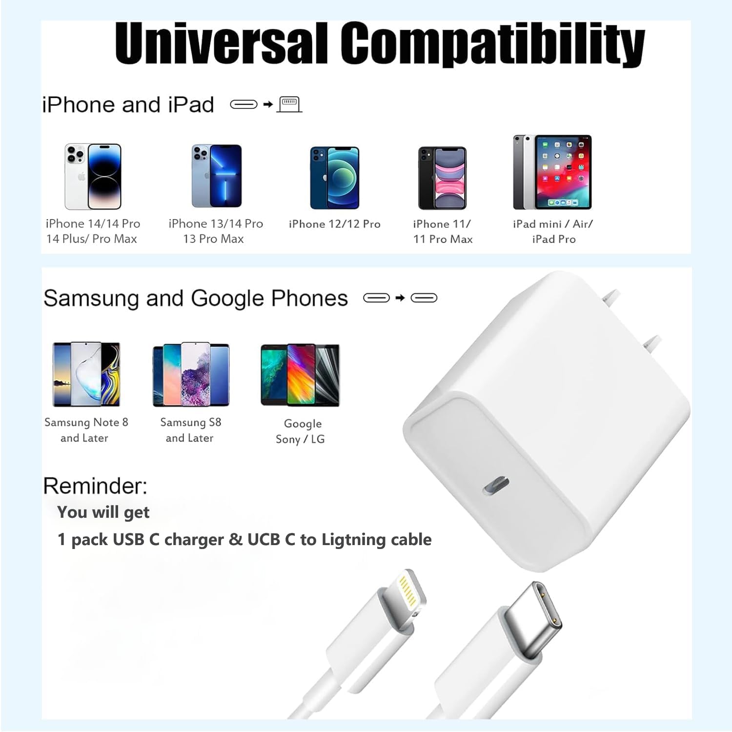 DreemTeam USB-C to Lightning cable, 6 ft, built for durability and reach.