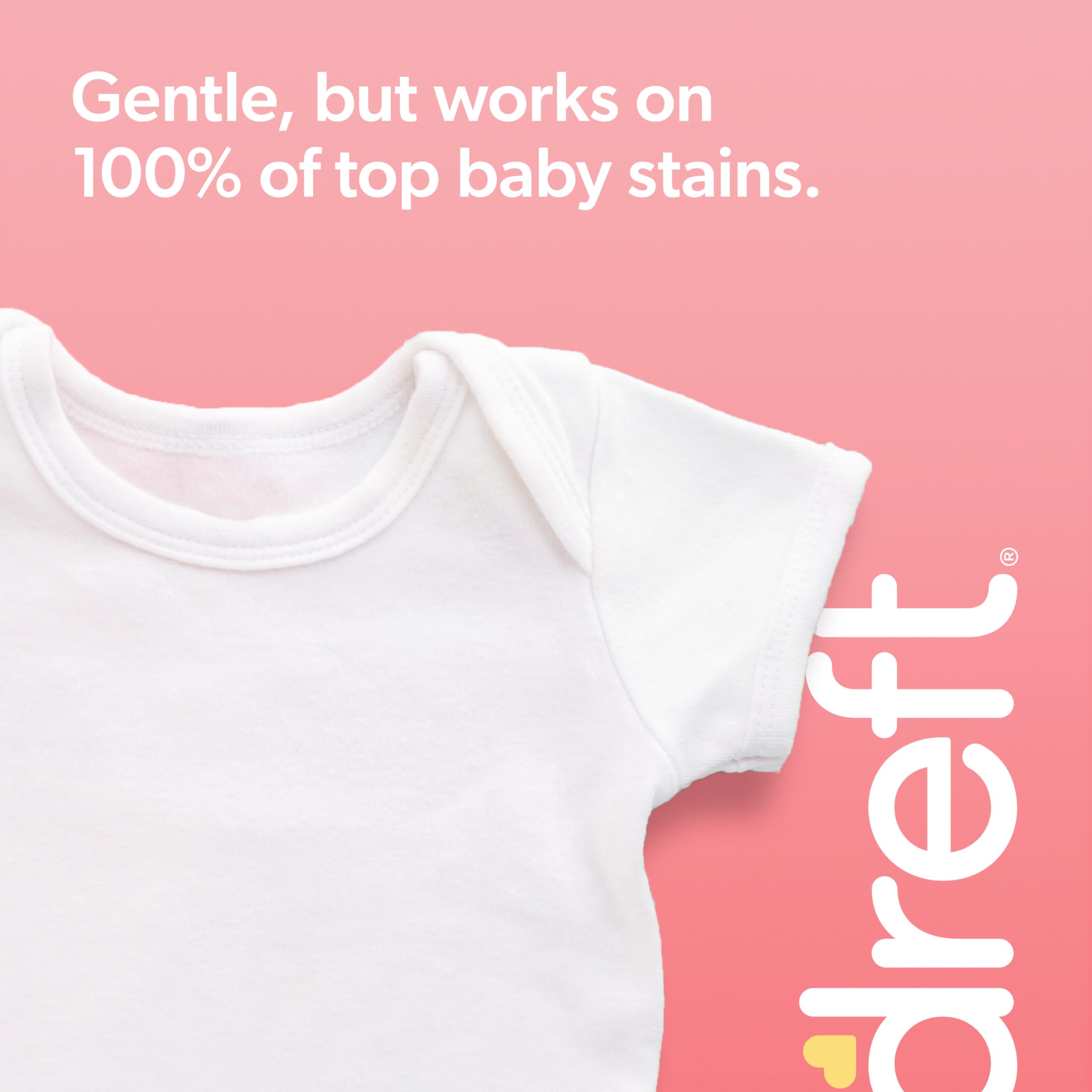 Dreft Stage 1 pediatrician-recommended branding beside detergent bottle.