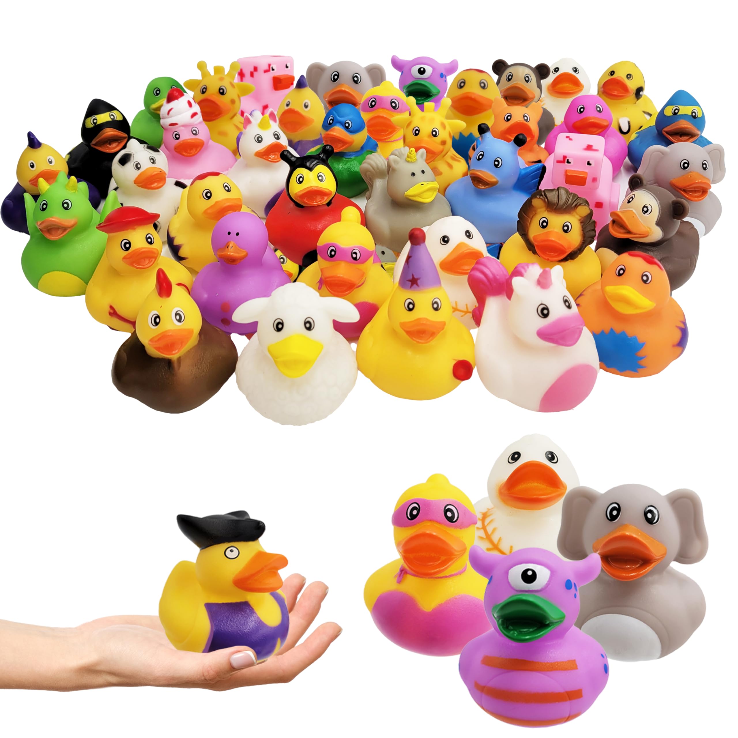 The Dreidel Company eye-poppers rubber ducks in a 12-pack spark bath time fun.