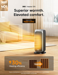 DREO 1500W compact space heater heats desks and small rooms quickly