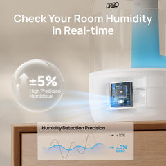 Dreo humidifier in Sleep Mode at 26dB for quiet nights