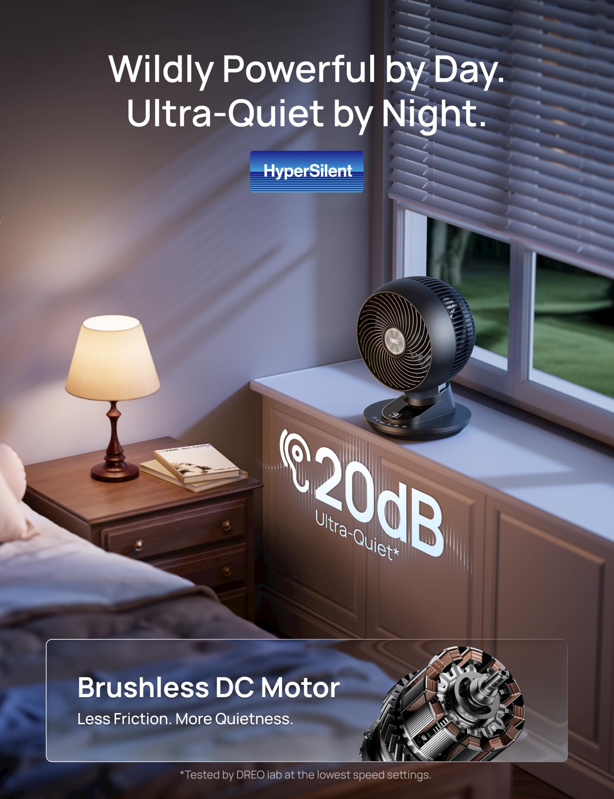 DREO fan offering 9 speeds for precise comfort control