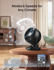 DREO fan operating quietly at 20 dB for restful nights