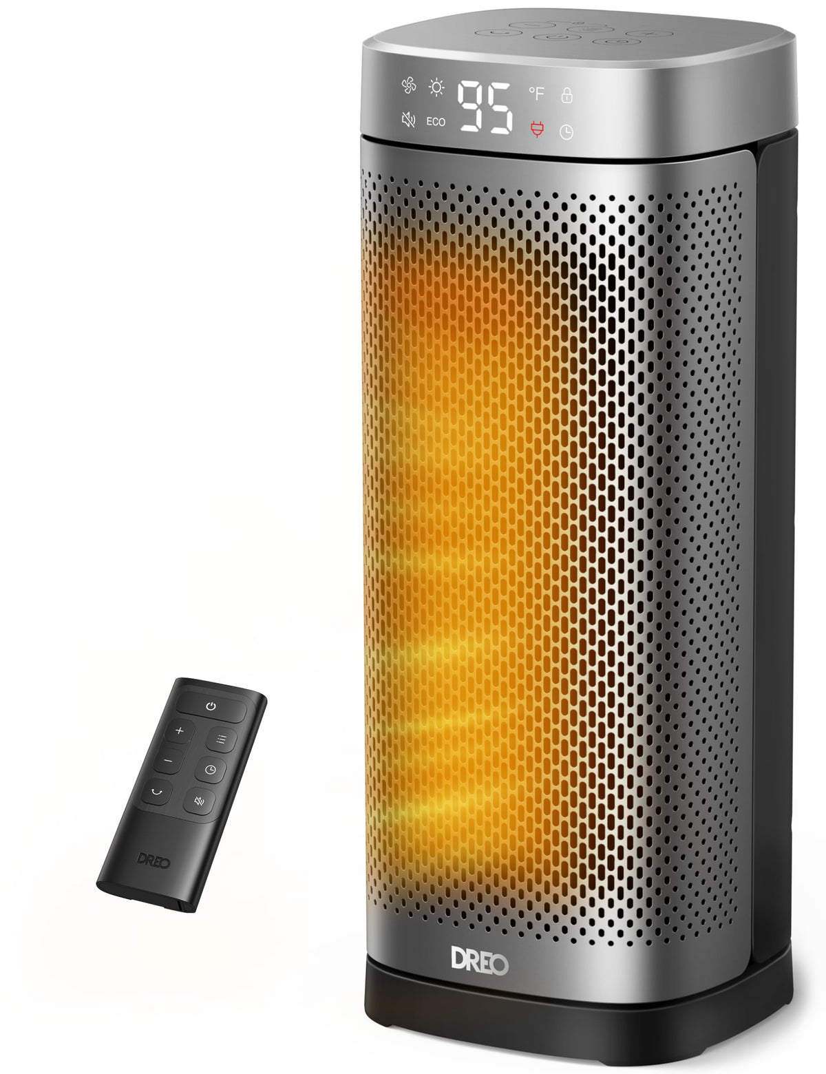DREO space heater for indoor use delivering rapid warmth.