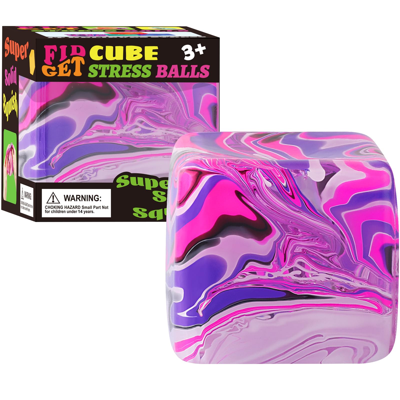 Drephere pink ice cube stress ball for portable focus and calm moments.