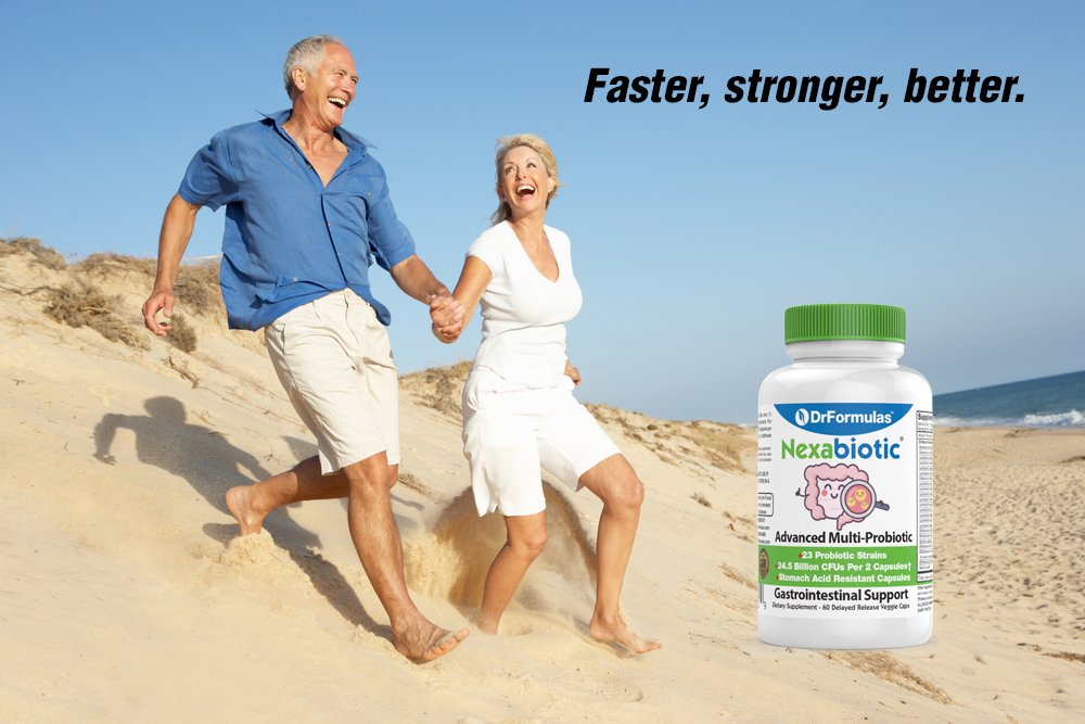 Label view shows 21 probiotic strains and prebiotic components.