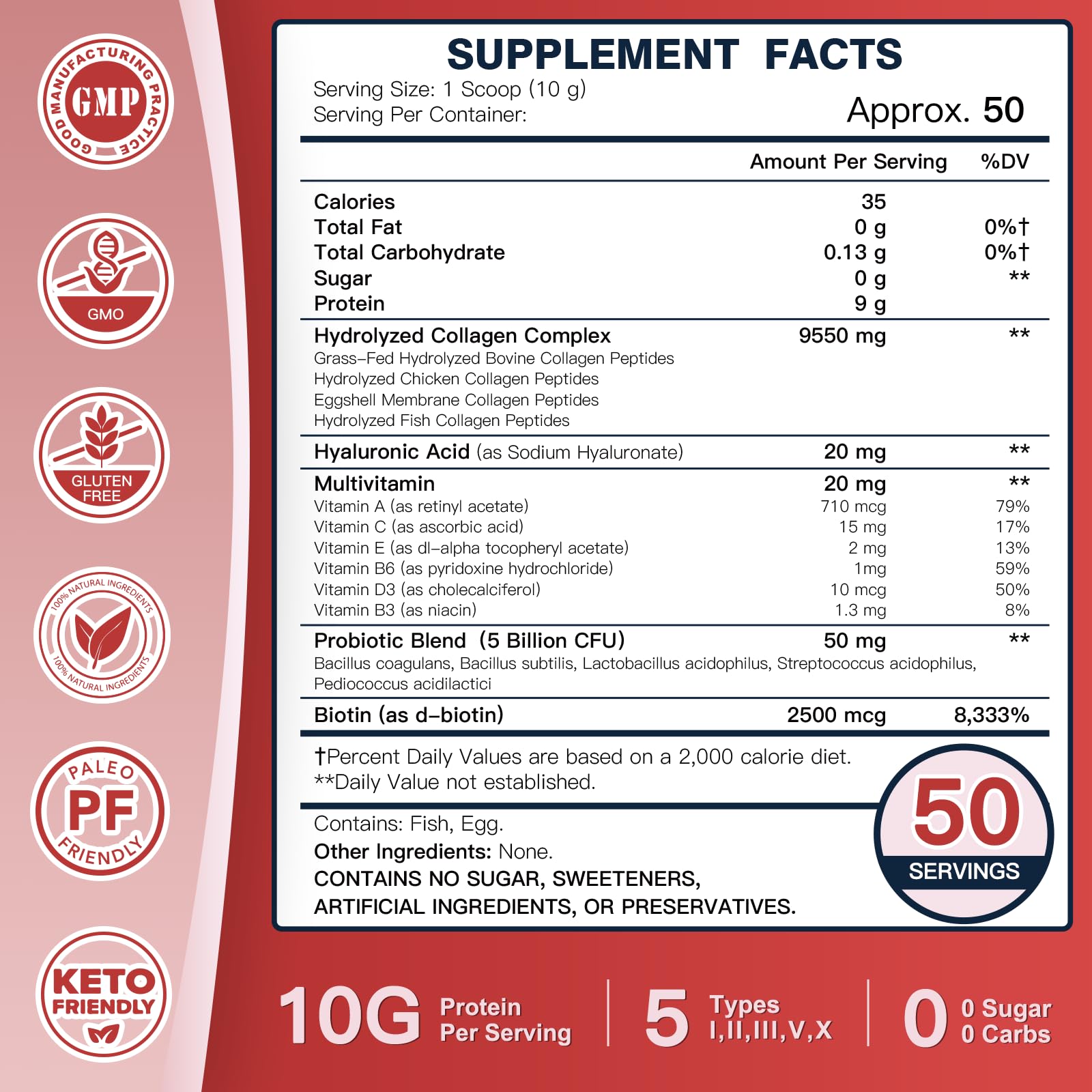 DRFOSTER collagen powder scoop for easy daily dosing and mixability