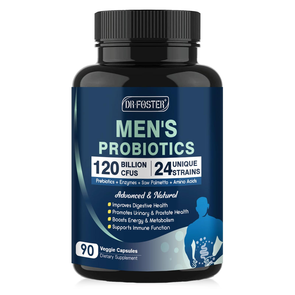 DRFOSTER Probiotics for Men bottle supports balanced digestion