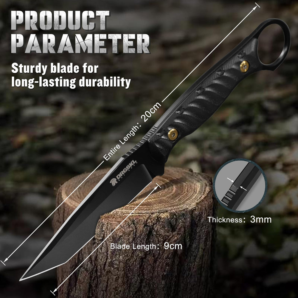 DRGSKL Tanto knife outdoor-ready design supports bushcraft and camping tasks.