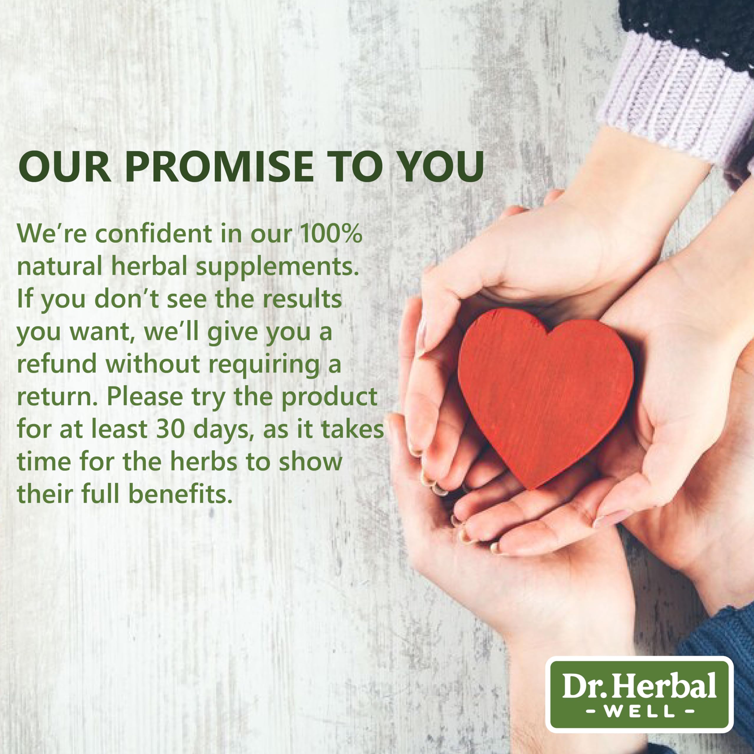 Back label of DR. HERBAL WELL Muscle Ease confirms safety for daily use.
