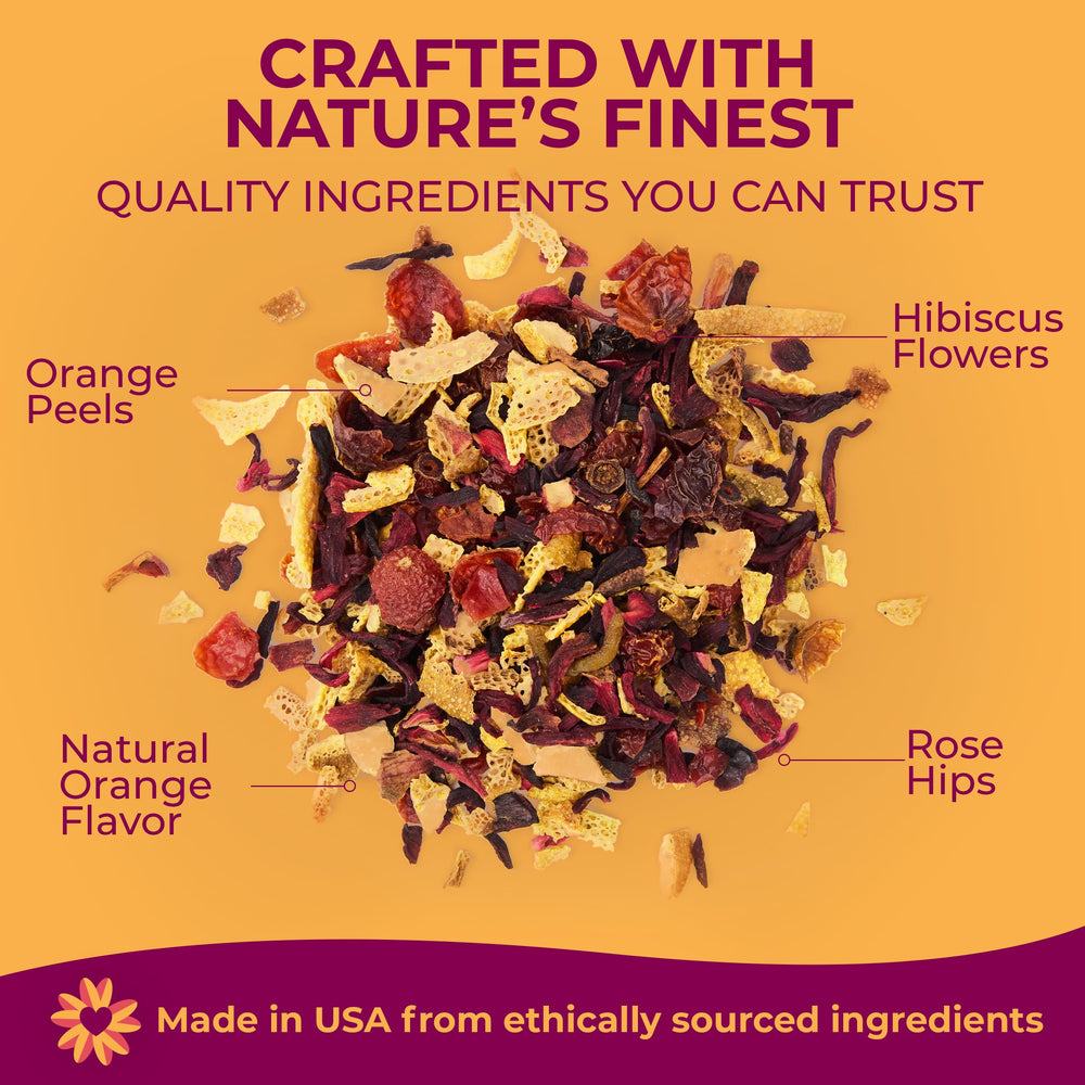 Katy's Blood Orange loose tea iced for a refreshing summer beverage
