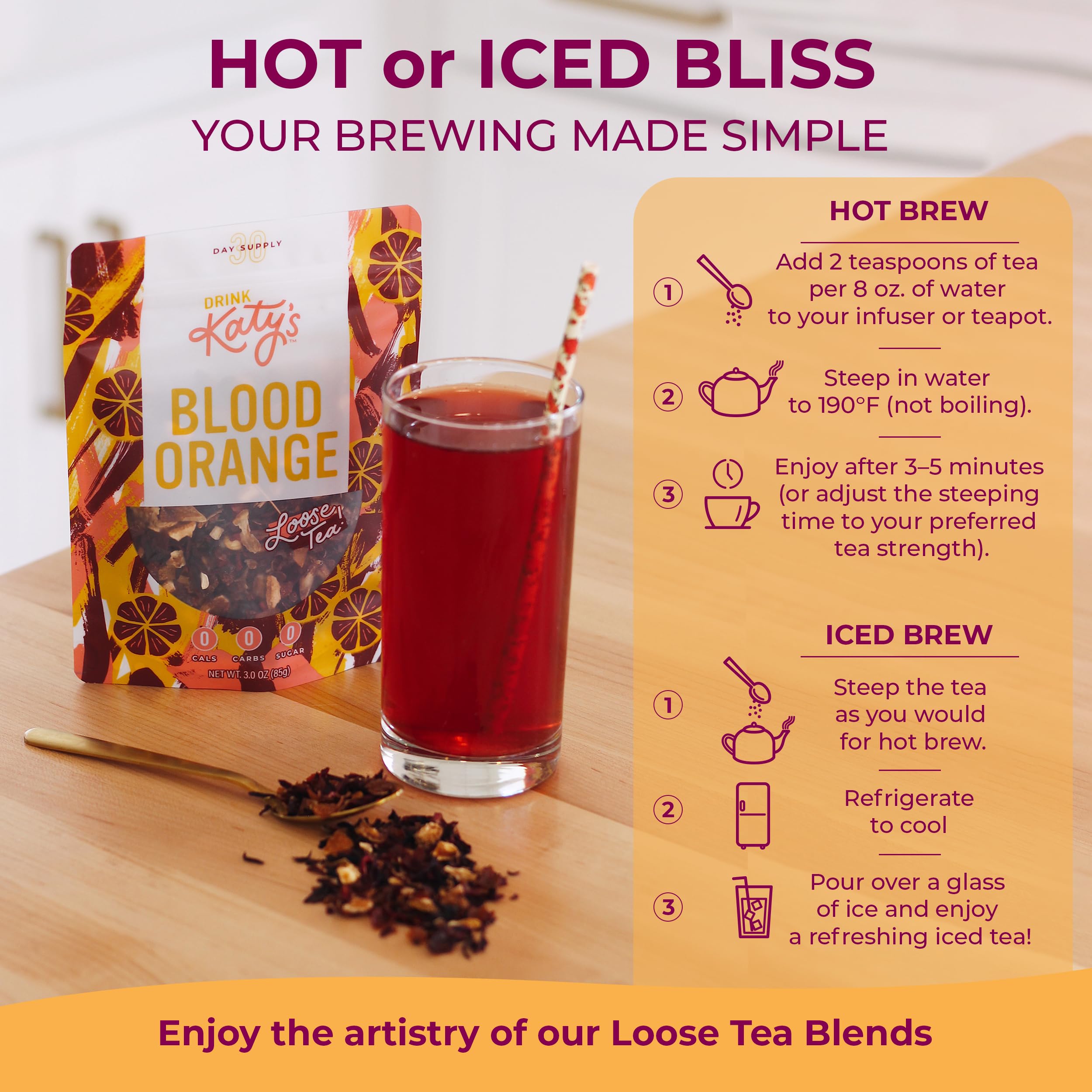 Florida-made, woman-owned DRINK KATY'S blend for daily citrus refreshment