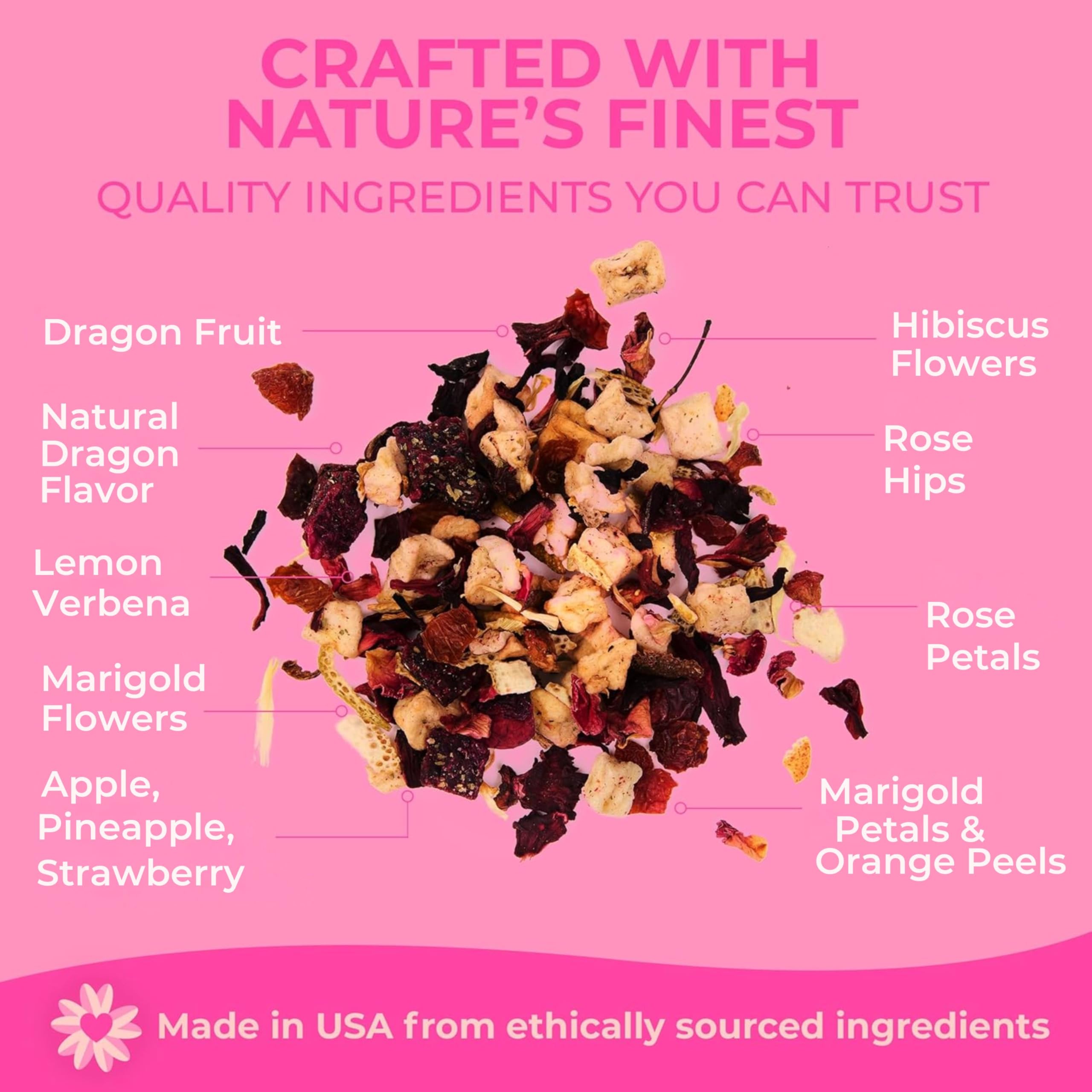 Drink Katy's caffeine-free fruit tea poured over ice for a clean refresh.