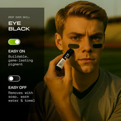 Drip Over Skill Eye Black stick anti-glare under stadium lights.