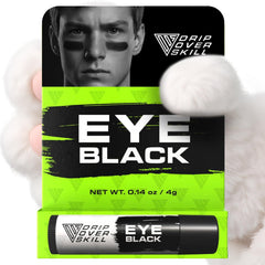 Drip Over Skill Eye Black stick—natural ingredients for skin-safe wear during games.