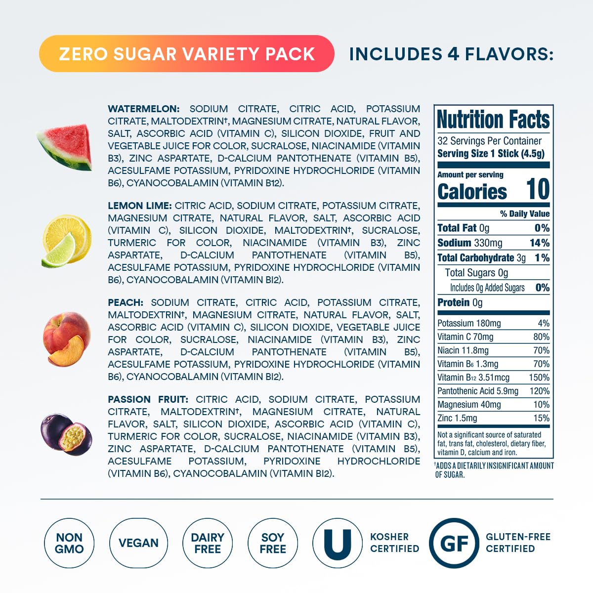 DripDrop 32-stick travel pack shown for convenient rehydration anywhere.