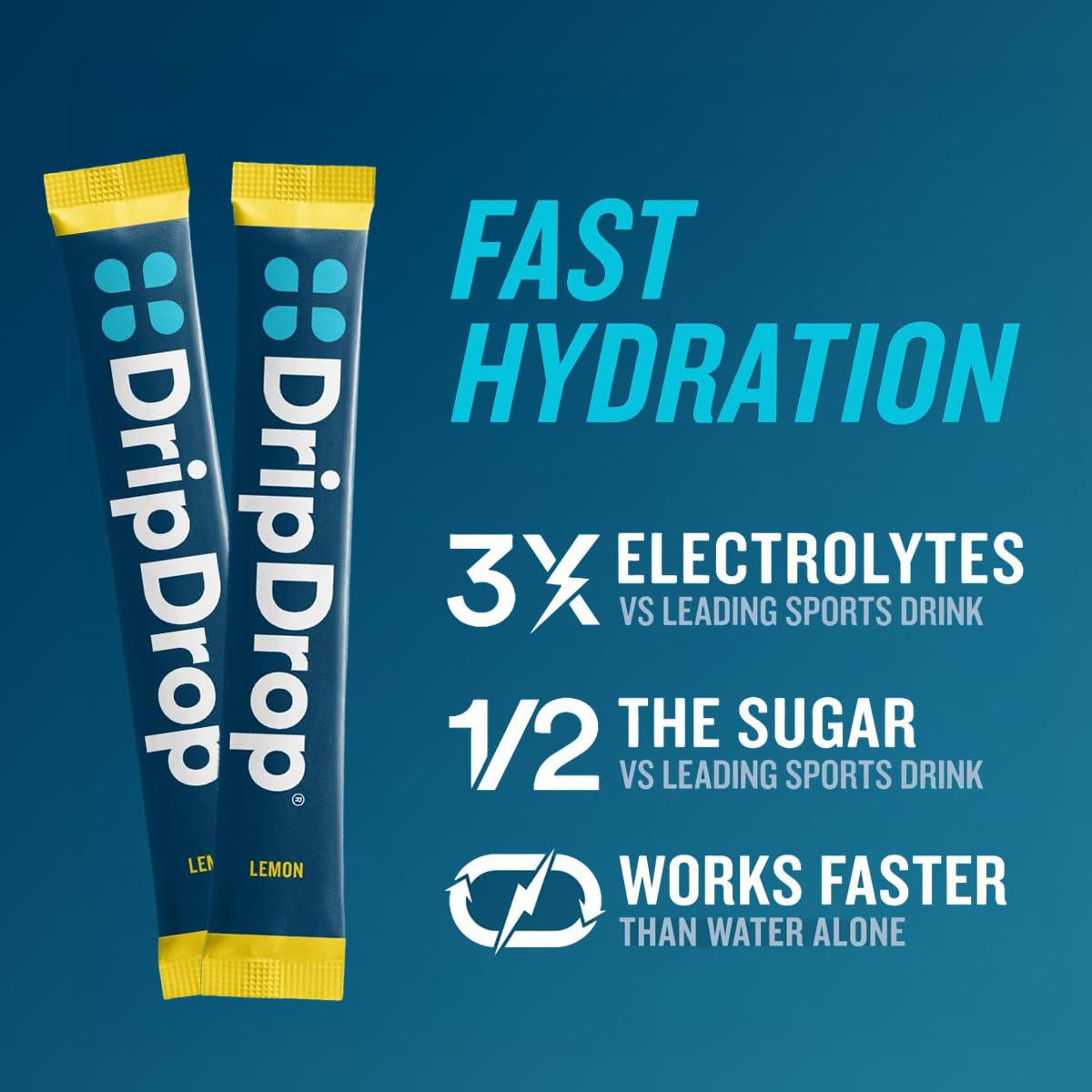 DripDrop Bold Berry Stick close-up highlighting easy-to-use electrolyte mix