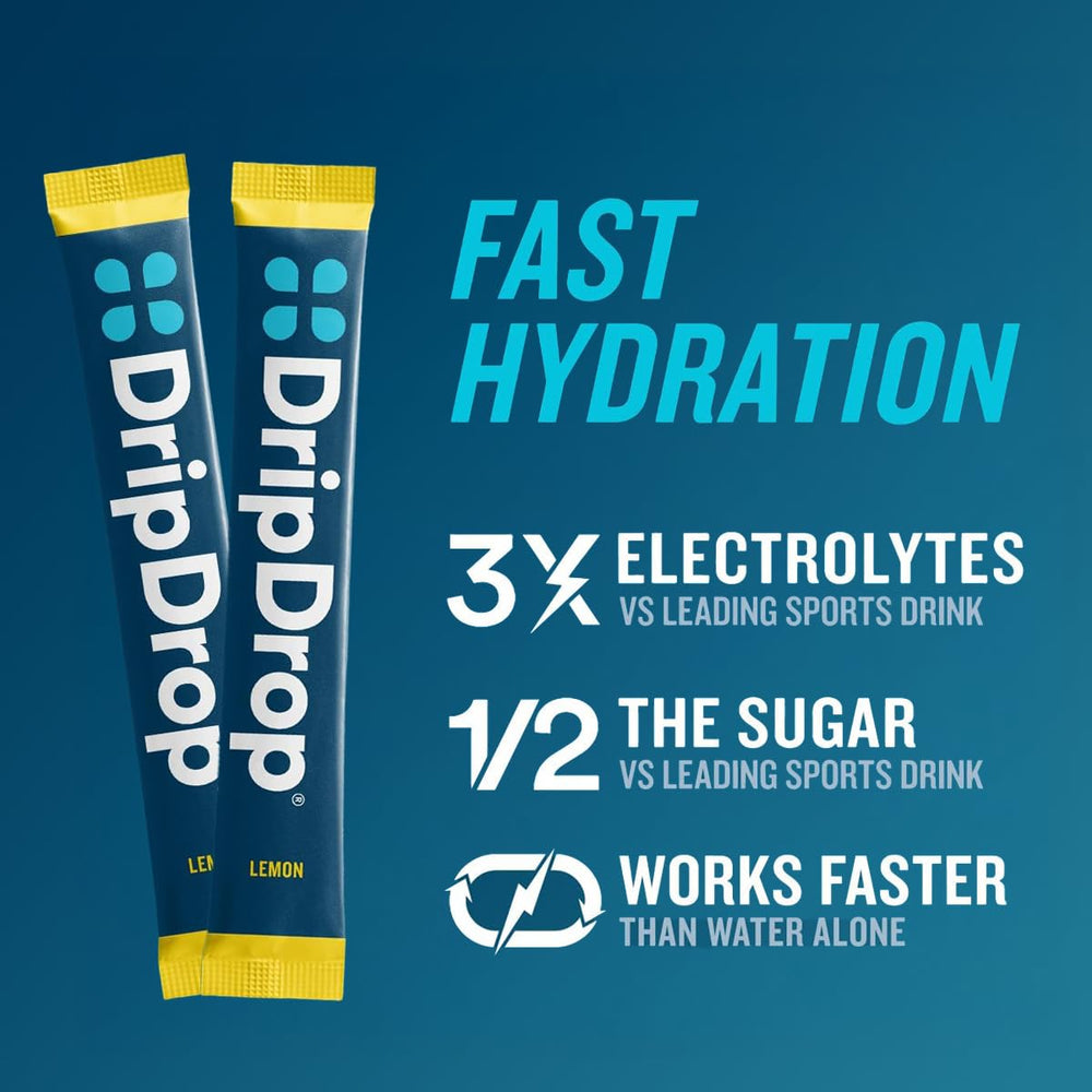 DripDrop Bold Berry Stick close-up highlighting easy-to-use electrolyte mix