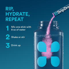 DripDrop Bold Variety Pack Lemon image emphasizes refreshing citrus option for active days