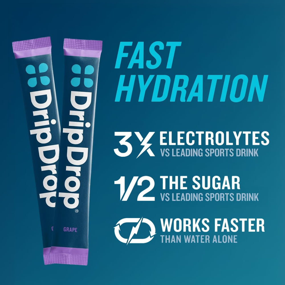 DripDrop fruit punch flavor packet ready for sports hydration