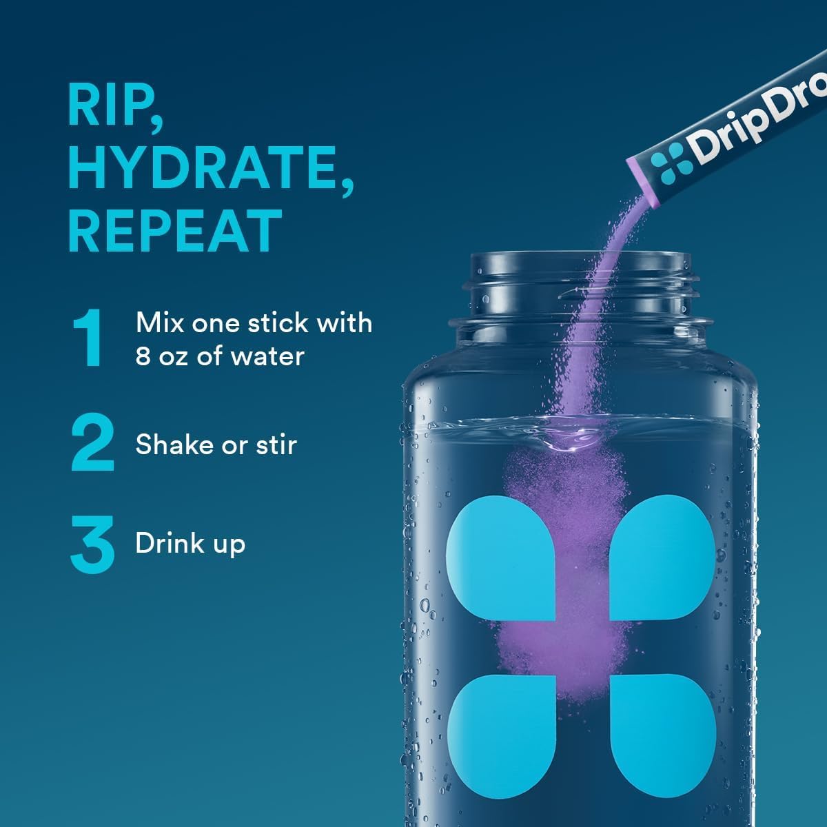 DripDrop grape packets on the go ideal for workouts