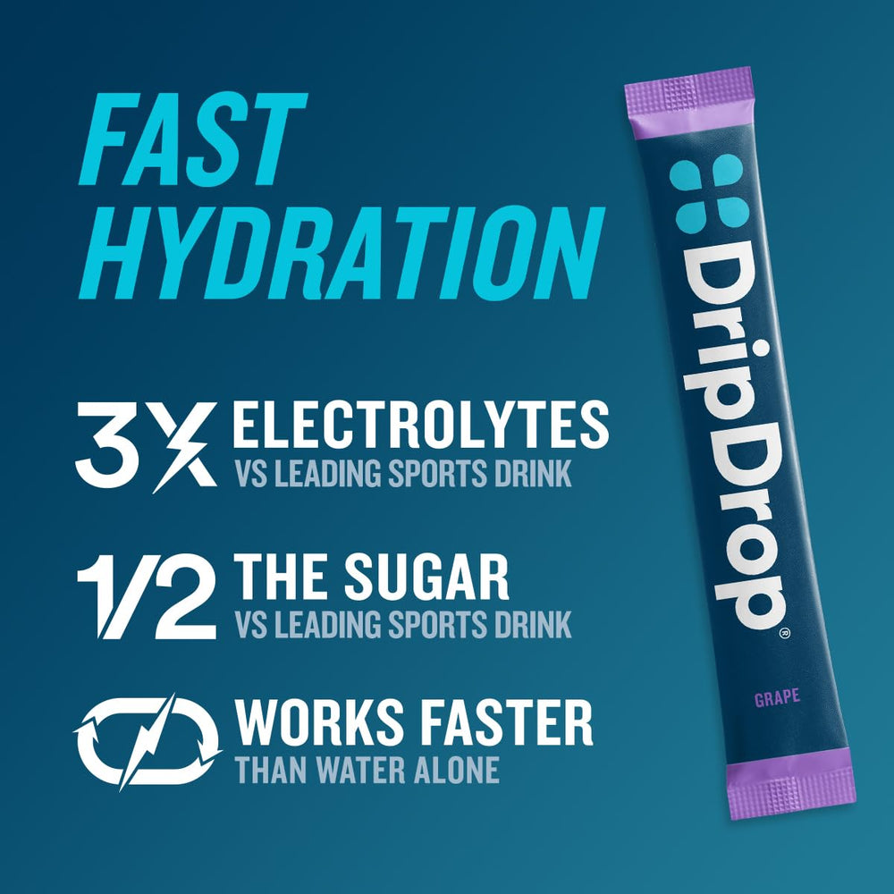 Individual packets ready to rehydrate during travel and sports