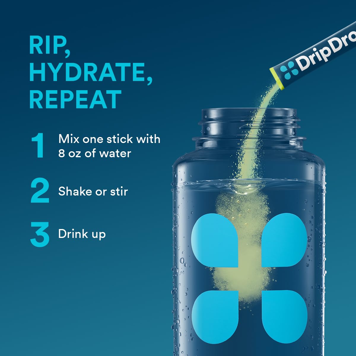 Close-up of DripDrop Lemon Lime ingredients and natural color sources.