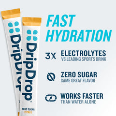 DripDrop Citrus hydration packet visual ideal for fast hydration during activity
