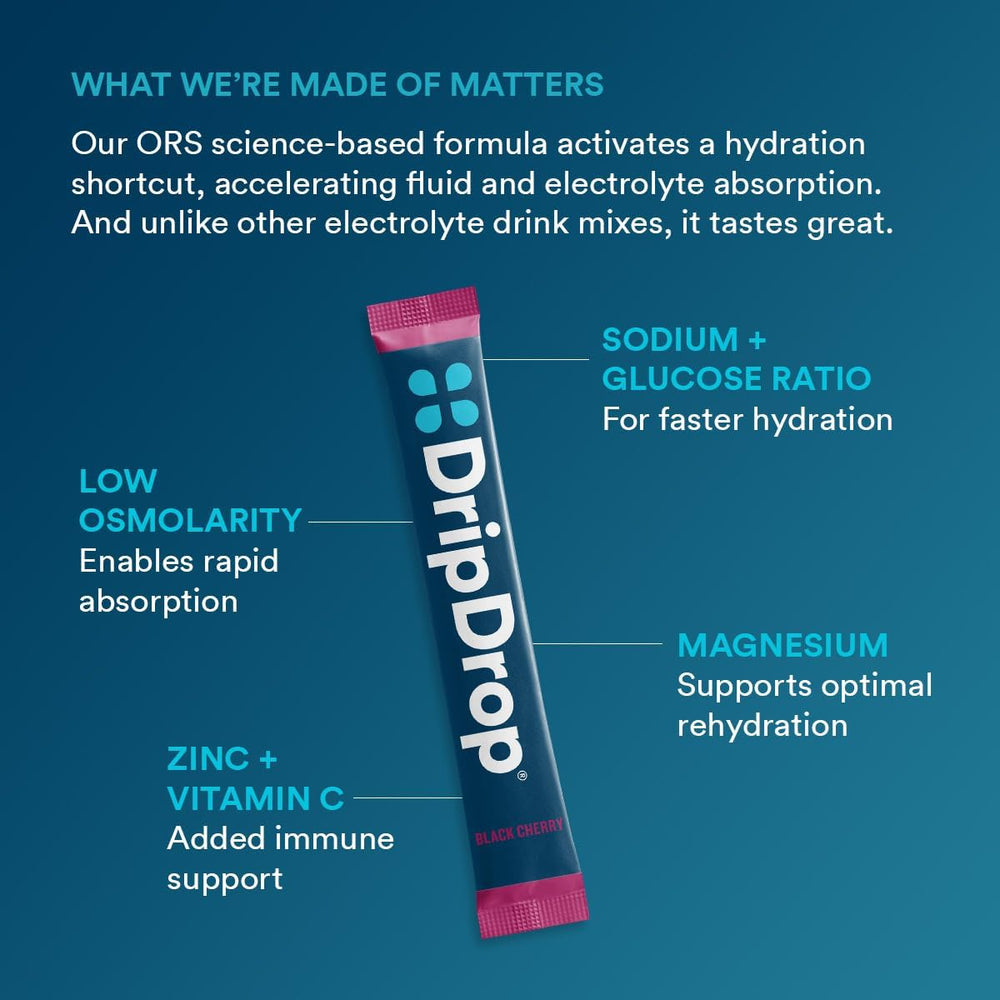 DripDrop Sunburst peach stick delivers tasty electrolyte support outdoors.