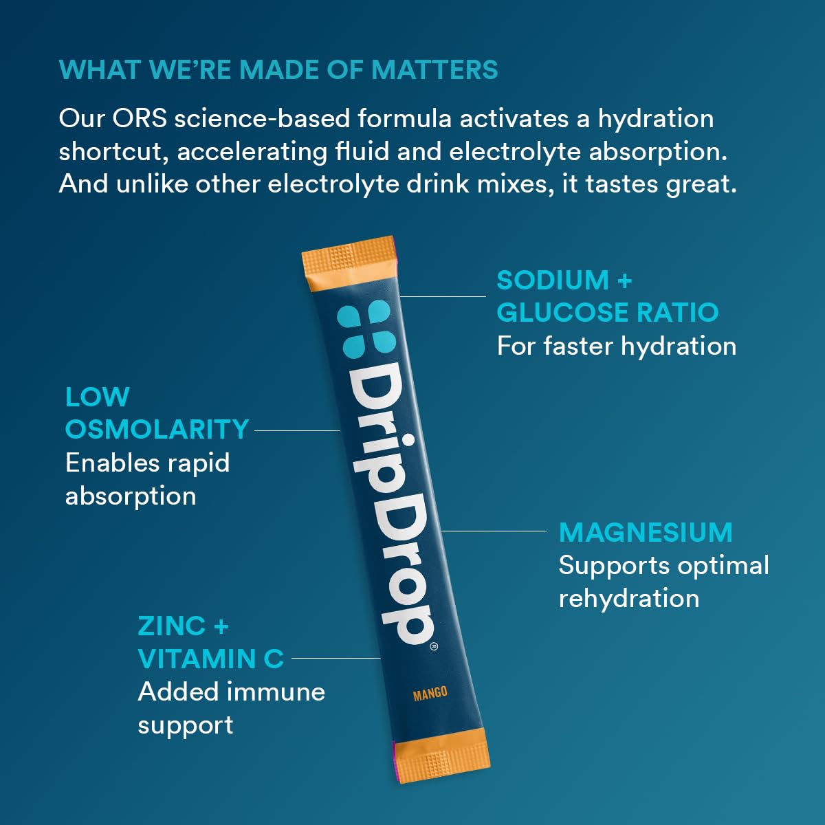 DripDrop passion fruit stick easy to mix after a jog.
