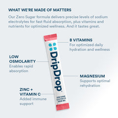 DripDrop passion fruit hydration packet for flavorful hydration on hot days.