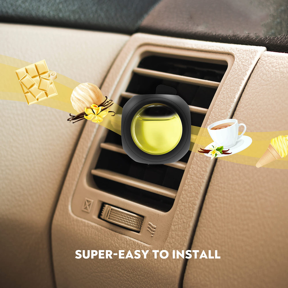 DriveJOY sleek black vent clip blends with any car interior.