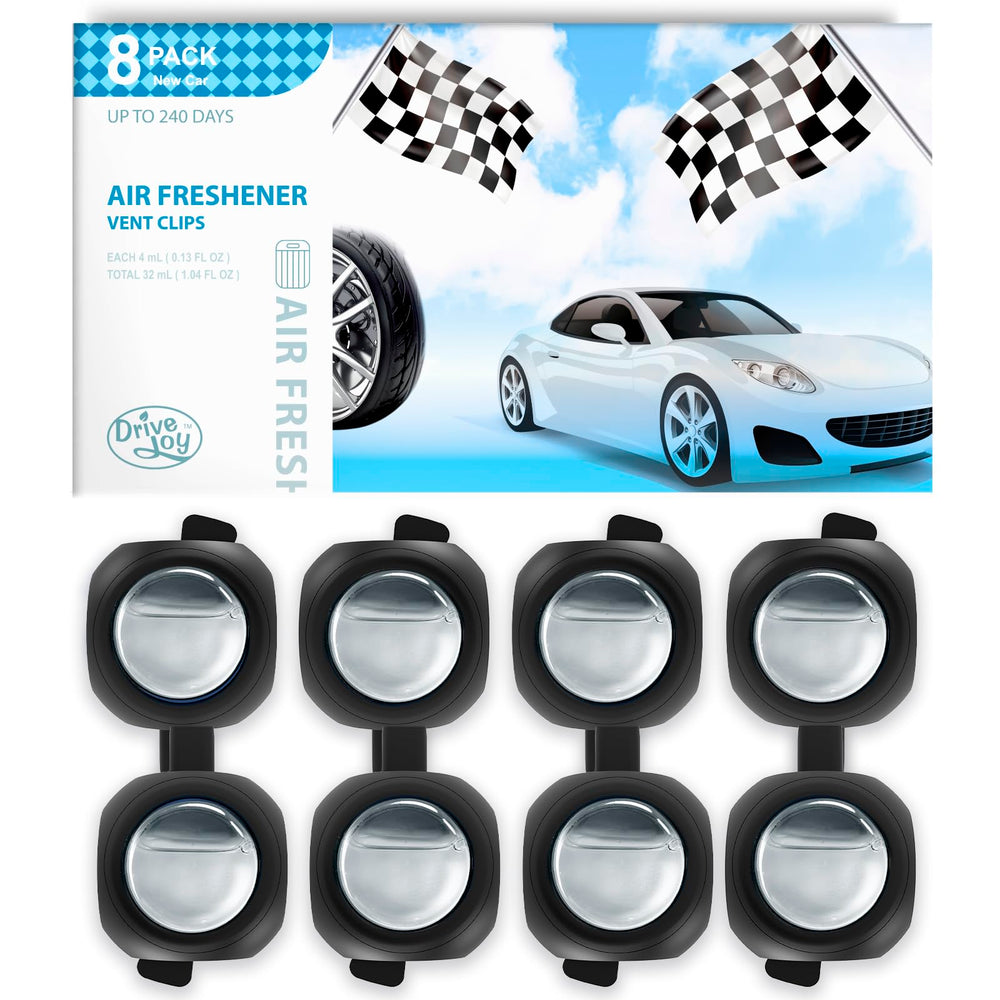 DRIVEJOY vent clip with New Car Scent for long-lasting interior freshness.