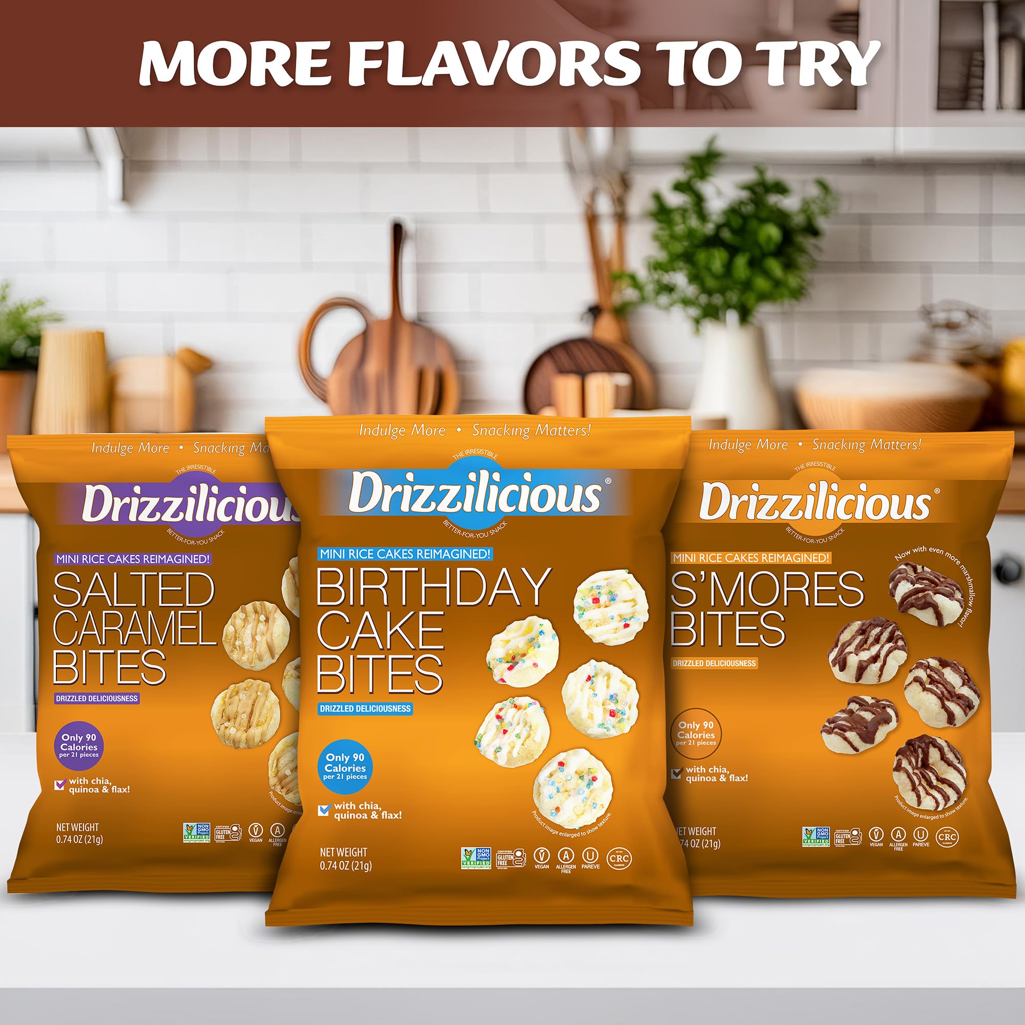 Kids enjoying Drizzilicious Cookies & Cream mini rice cakes.