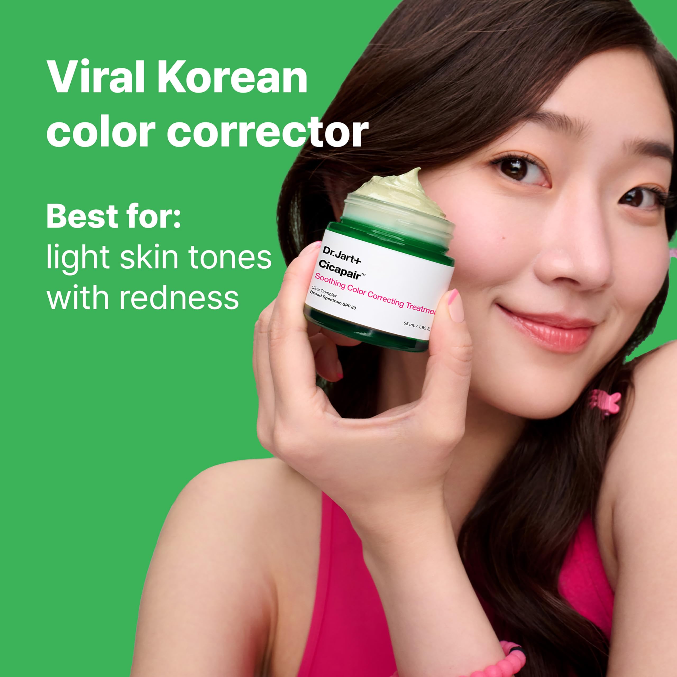 Dr.Jart+ Cicapair fragrance-free formula for sensitive skin.