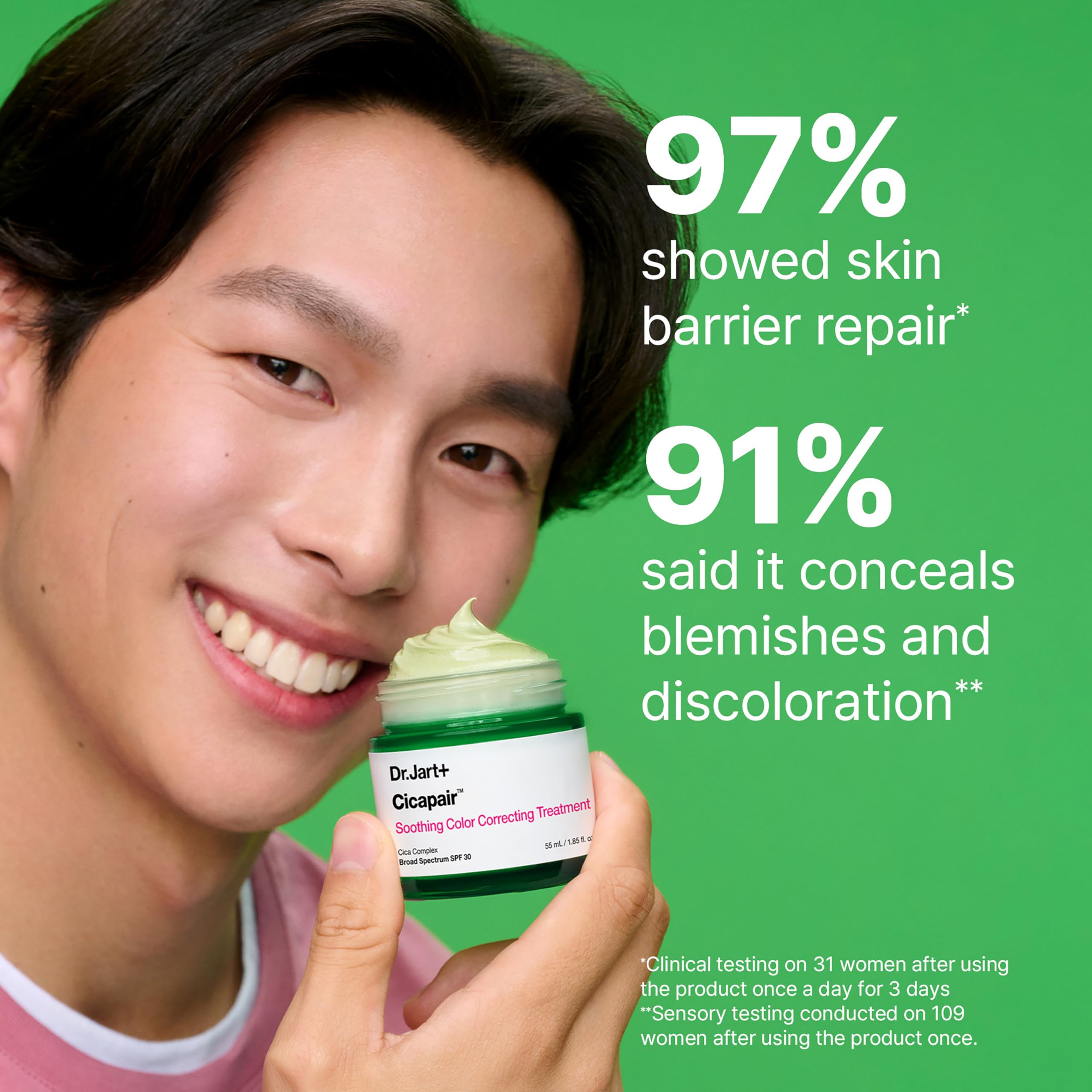 Dr.Jart+ Cicapair semi-matte finish for a natural look.