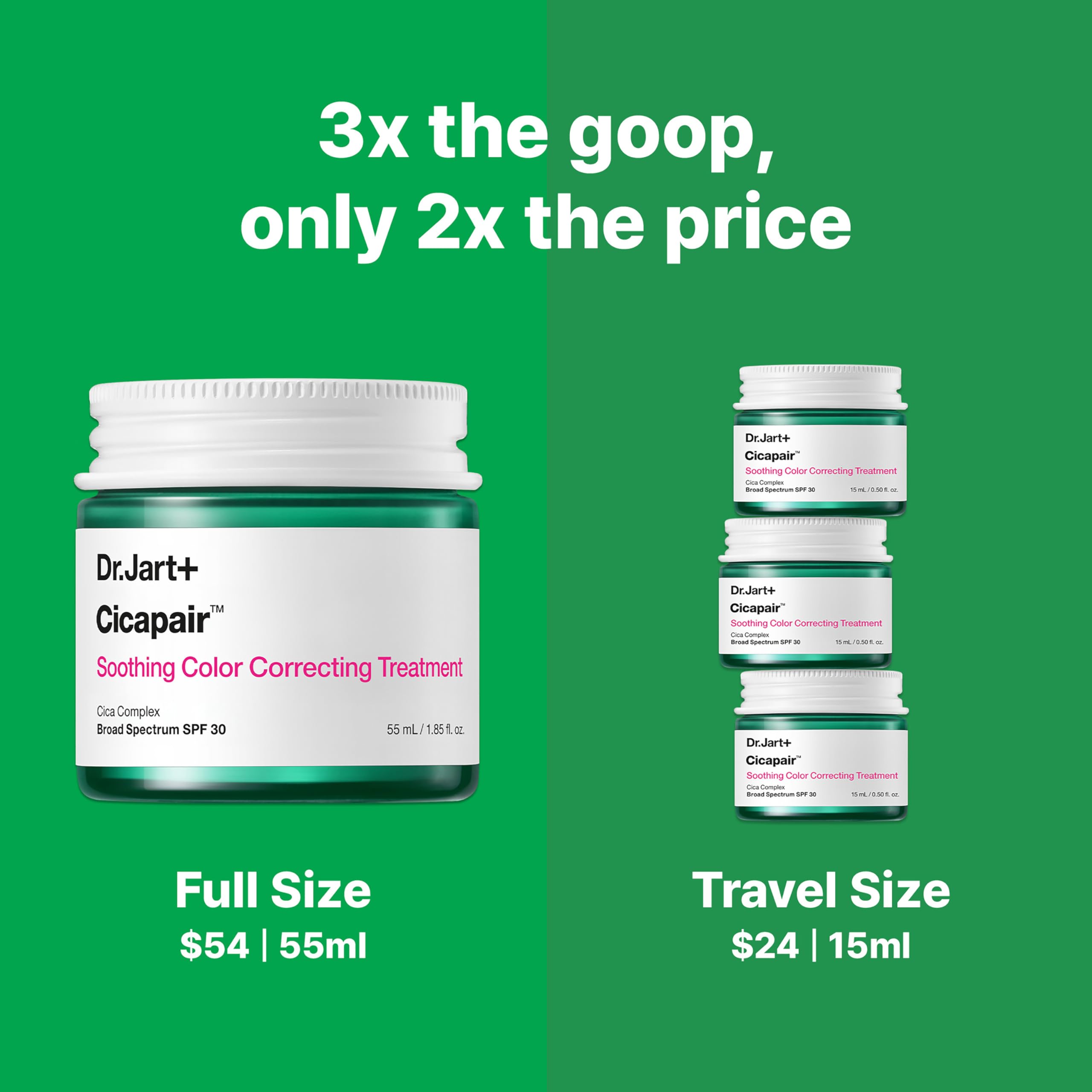 Dr.Jart+ Cicapair skin barrier support with centella.