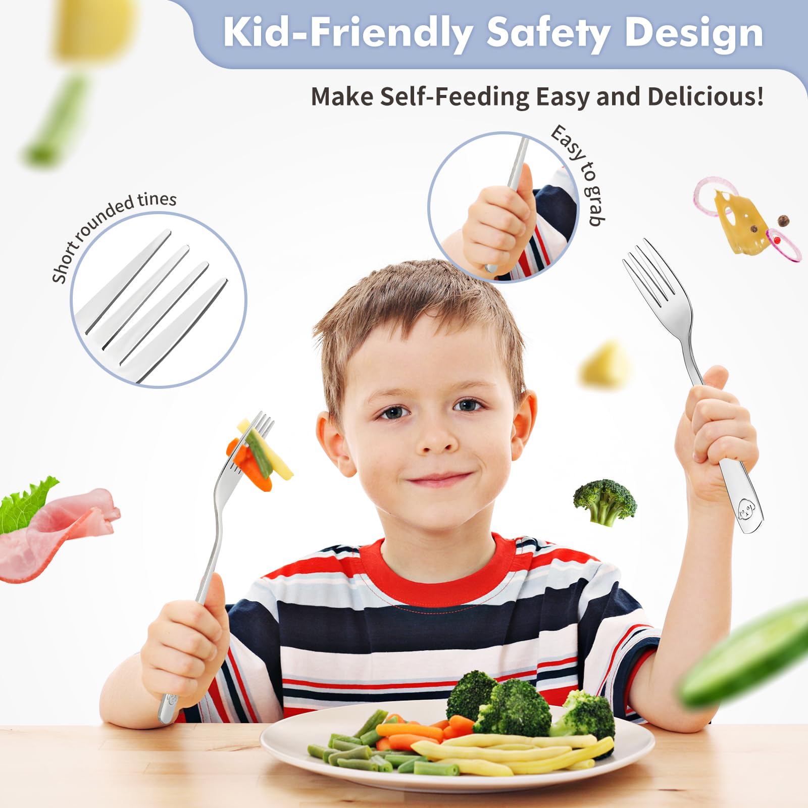 DRKIO 18/0 stainless steel silverware is non-toxic and rust-resistant.