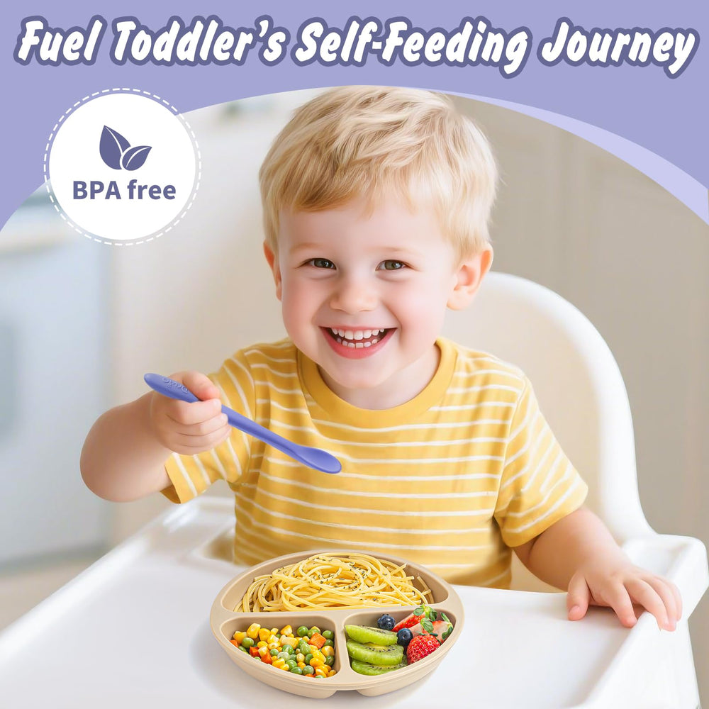 DRKIO BPA-free and dishwasher-safe spoons for easy cleaning after meals.