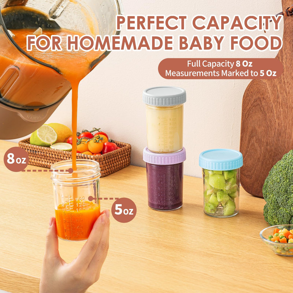 DRKIO BPA-free glass jars keep meals pure and reusable.