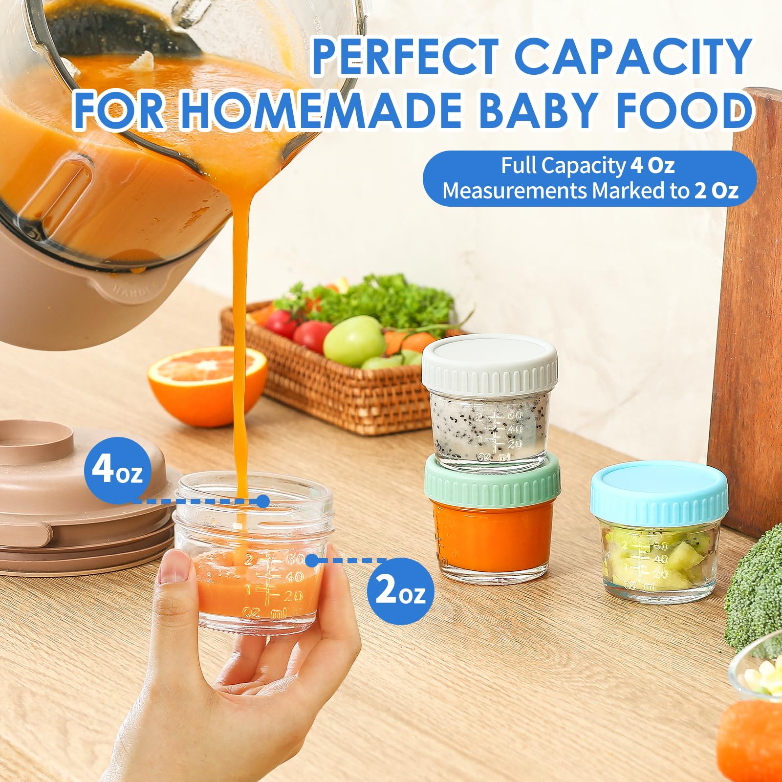 DRKIO jars show clear 2 oz measurements for precise portions.