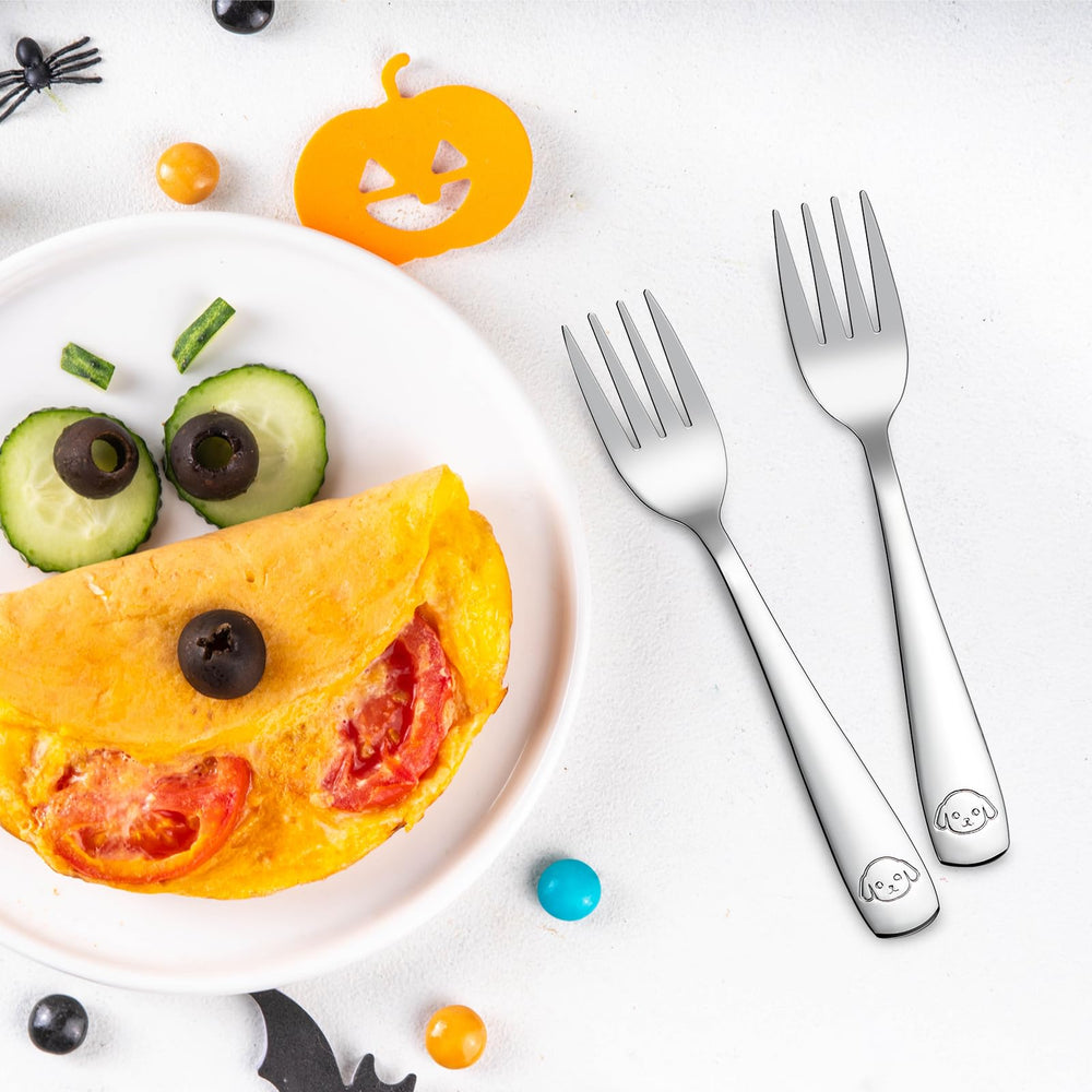 DRKIO gift-packaged toddler forks ideal for gifting occasions.