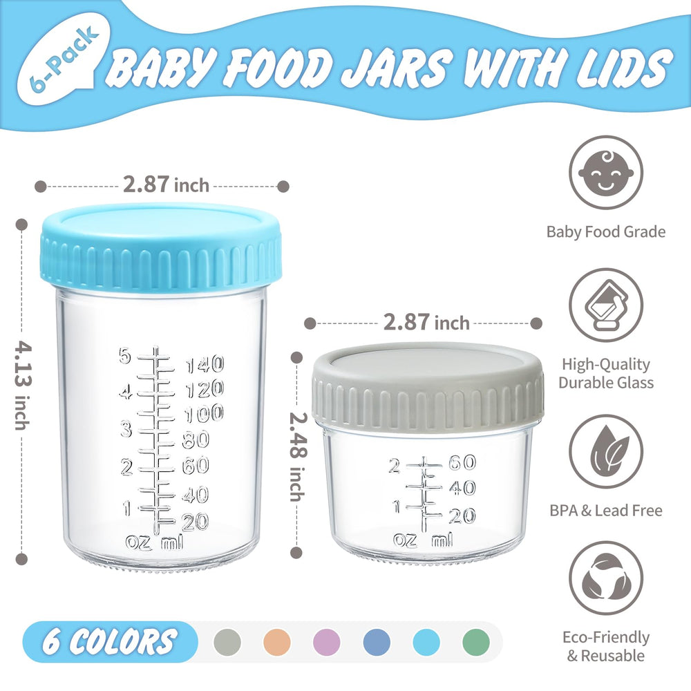 drkio 8oz glass jars with snap-on lids offer leak-proof storage.