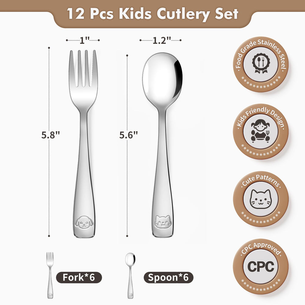 DRKIO kids forks with animal motifs for mealtime fun