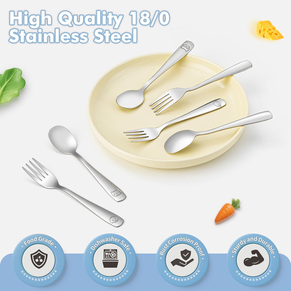 DRKIO kitten motif spoon encourages engagement during meals.