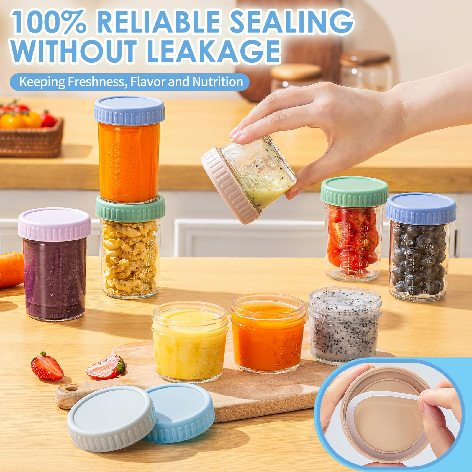DRKIO silicone ring lid for a leak-proof seal during travel.