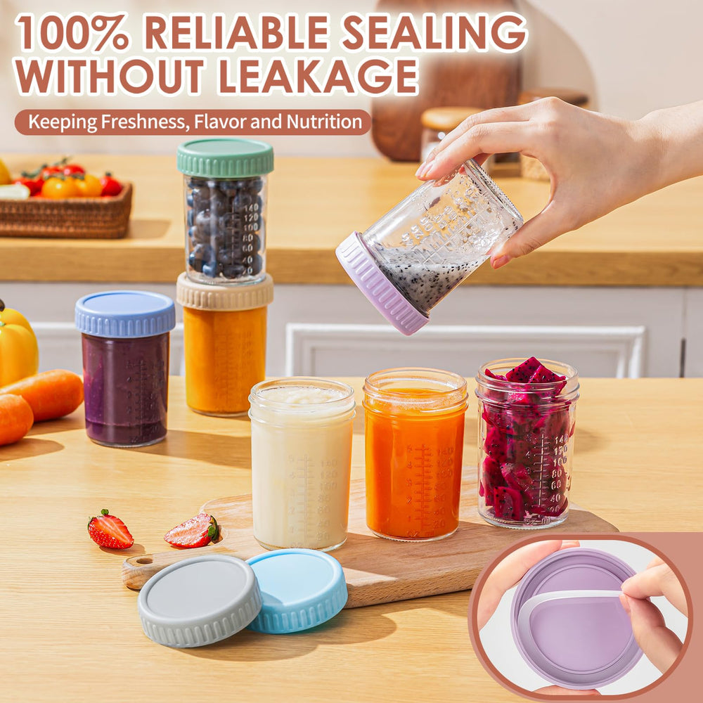 DRKIO jars feature silicone ring seals for freshness and leak prevention.