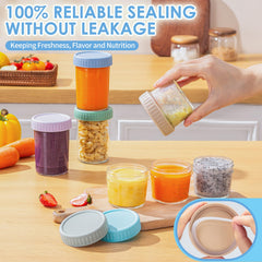 drkio silicone rings create a tight seal to keep meals fresh.